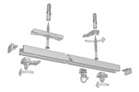 Modell 850 Flachschleuderschiene für Schnellmontage 1-läufig mit Schnellspanner aus Metall